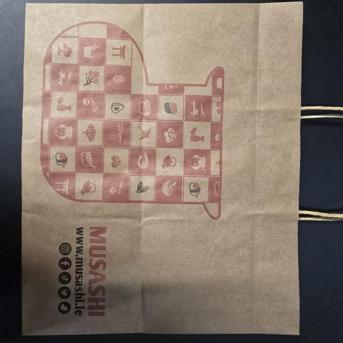 MUSASHI CHRISTMAS CARRIER BAGS SIZE 1 250s / box 300mm x 210mm x 250 - Musashi Foods
