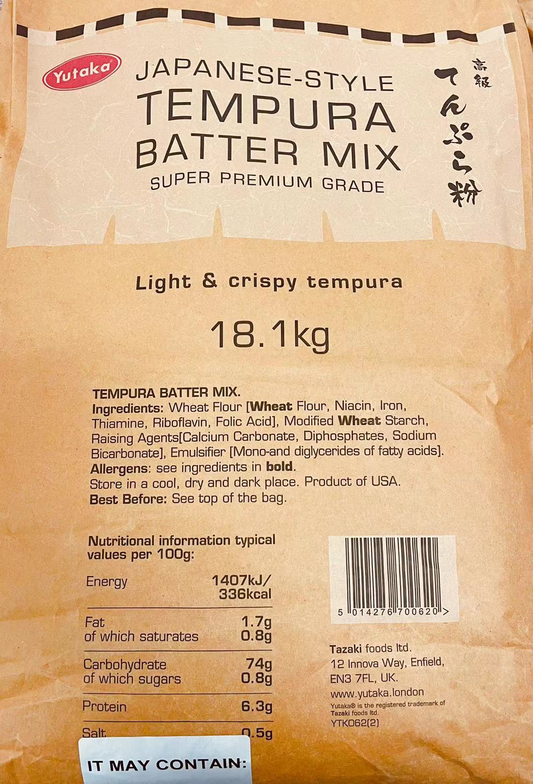 Yutaka Tempura Batter Mix 20 Kg - Musashi Foods